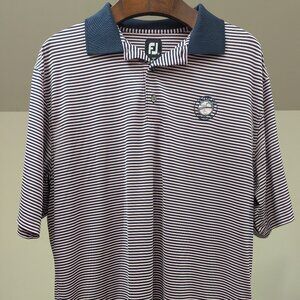FootJoy Pink and Navy Blue Moisture Wicking Golf Polo